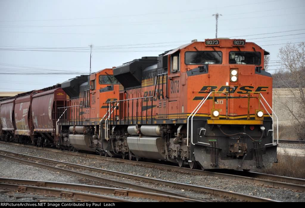 Grain train cruises east